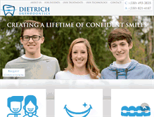 Tablet Screenshot of dietrichorthodontics.com